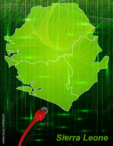 Sierra-Leone mit Grenzen im neuen Netzwerkdesign
