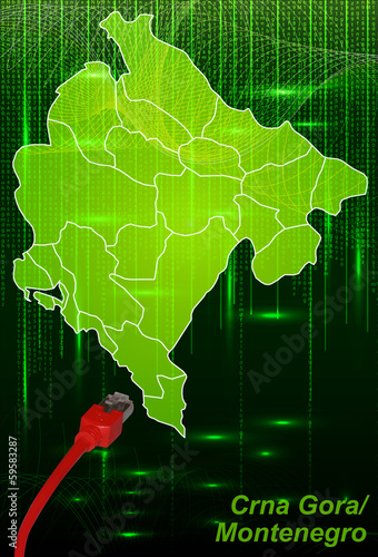 Montenegro mit Grenzen im neuen Netzwerkdesign