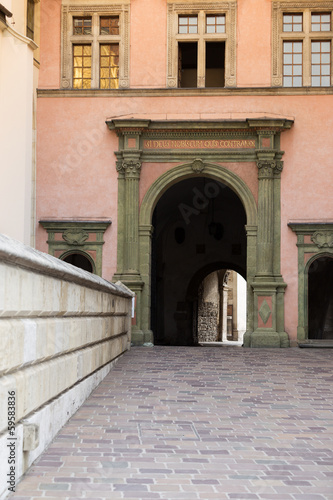 Entrance gate to Wawel Castle in Krakau #59583836