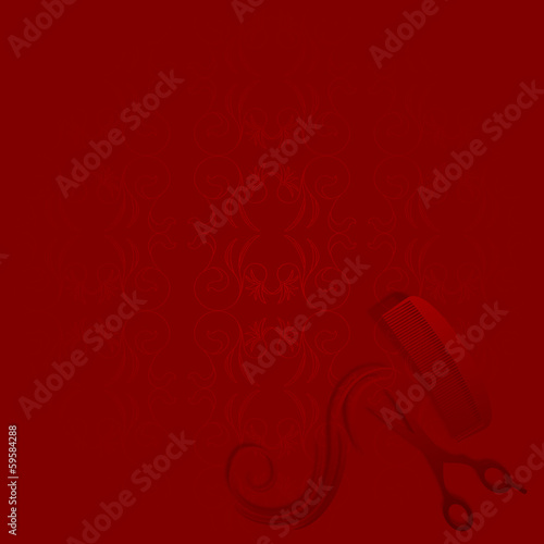 roter Hintergrund für Beauty Salon