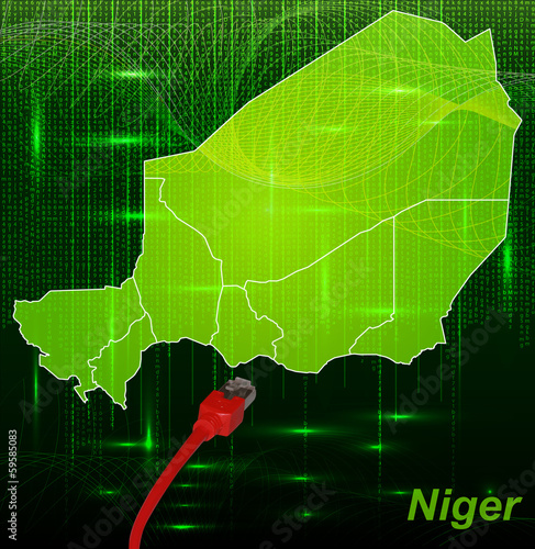 Niger mit Grenzen in dem neuen Netzwerkdesign