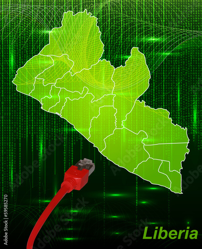 Liberia mit Grenzen in dem neuen Netzwerkdesign