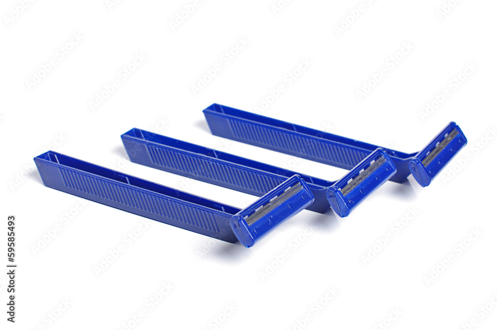 Three shavers isolated Three shavers isolated