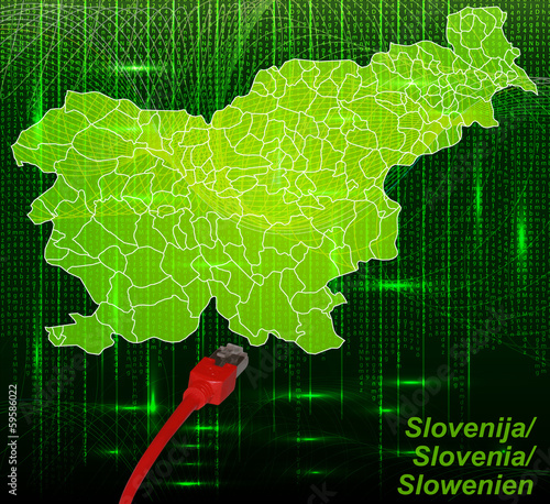 Slowenien mit Grenzen im neuen Netzwerkdesign