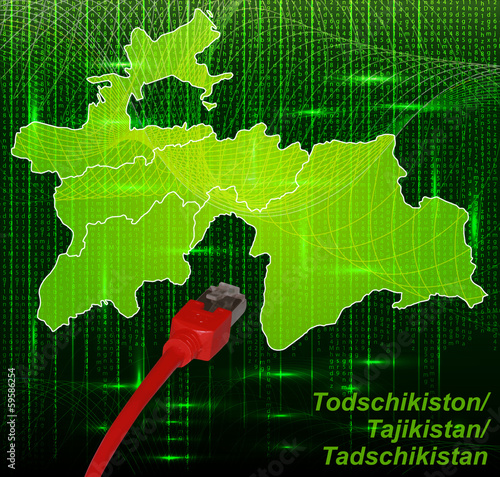 Tadschikistan mit Grenzen im neuen Netzwerkdesign