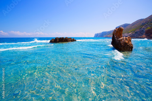  Denia Alicante Las rotas rocky beach in Spain photo