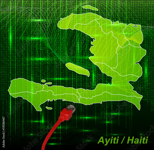 Haiti mit Grenzen in dem neuen Netzwerkdesign
