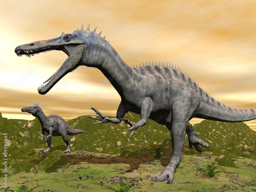 Suchomimus dinosaurs - 3D render Suchomimus dinosaurs - 3D render
