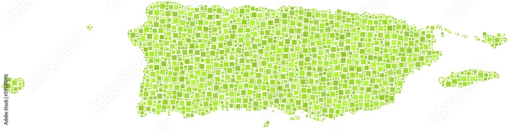 Isolated map of Puerto Rico Isolated map of Puerto Rico