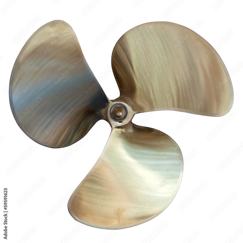 threebladed propeller. Isolated over white StockFoto Adobe Stock