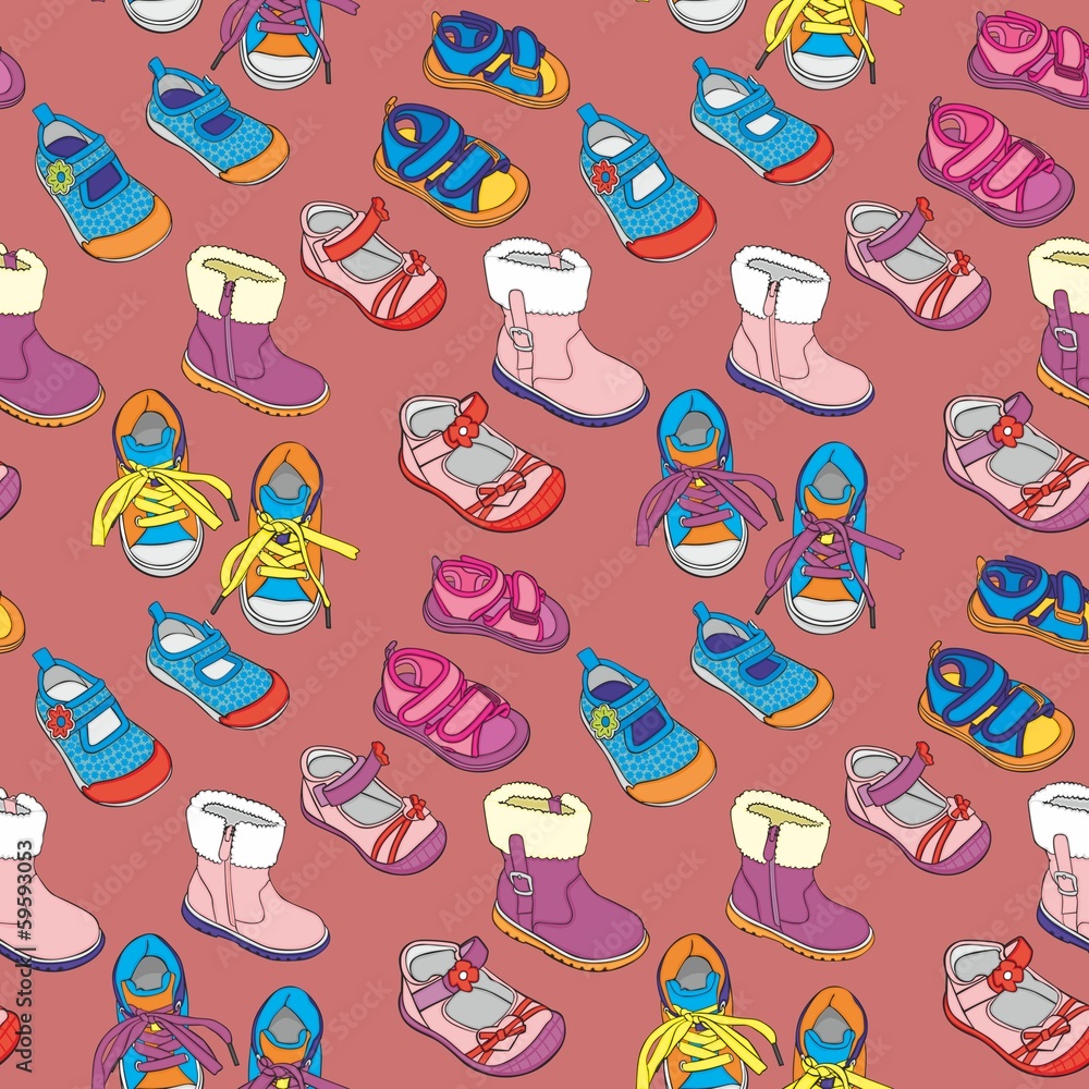 vector illustration with seamless shoes vector illustration with seamless shoes