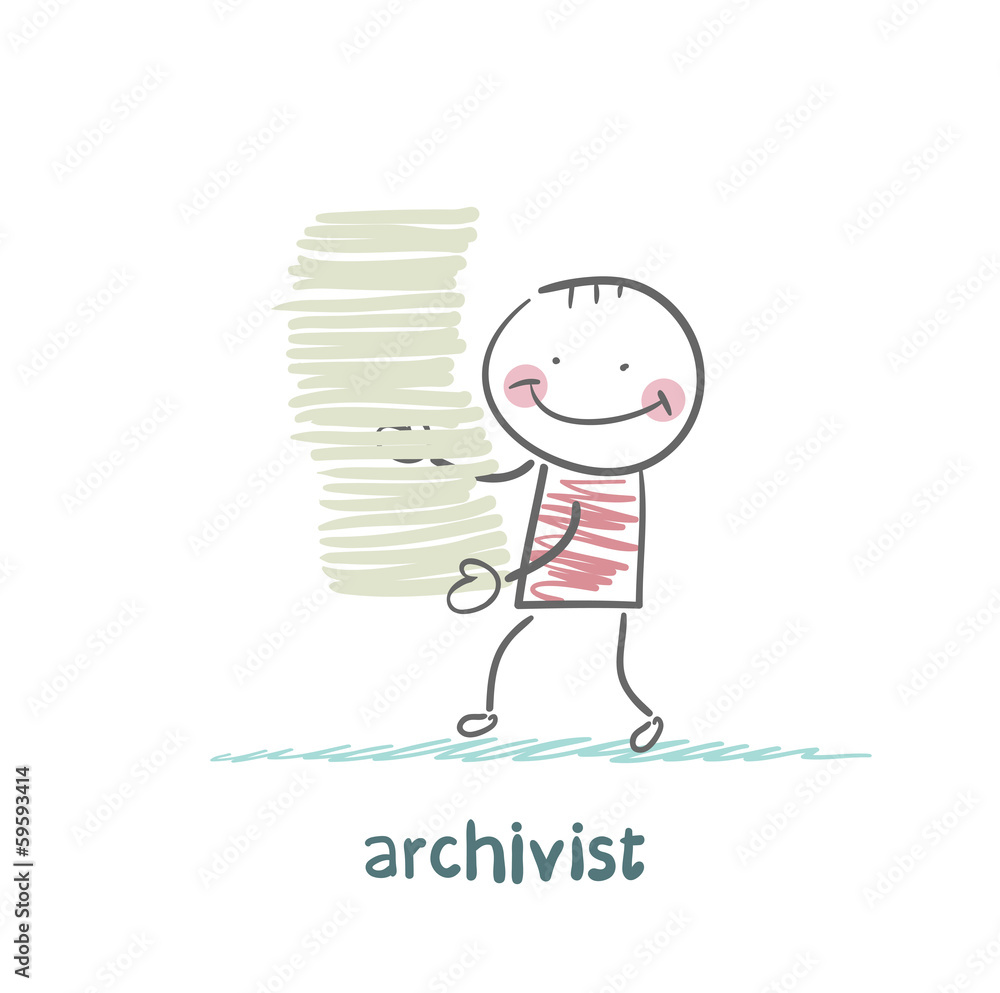 Foto archivist is a stack of files