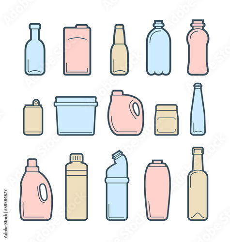 Beverage container icons