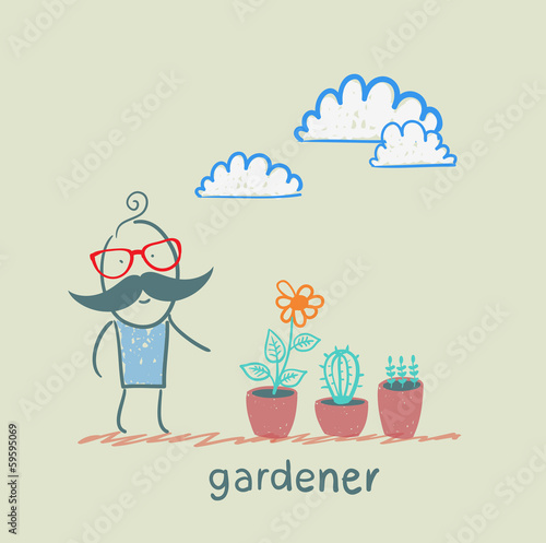 gardener looking for plants