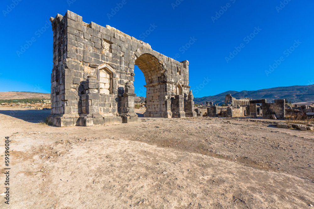 Arch of Caracalla in Volubilis, Morocco