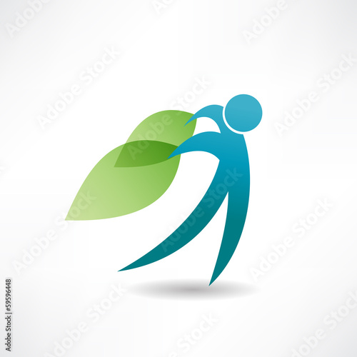eco man abstraction icon