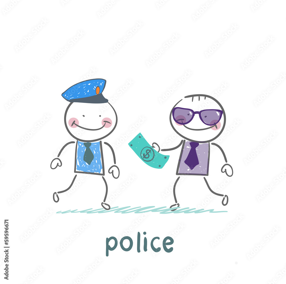 Police taking money from businessman Police taking money from businessman