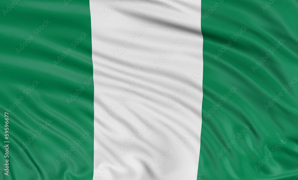 3D Nigerian flag