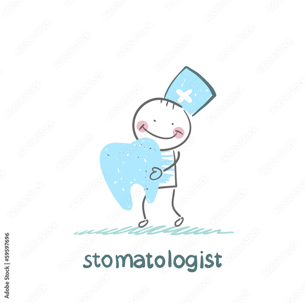 stomatologist holding a tooth stomatologist holding a tooth