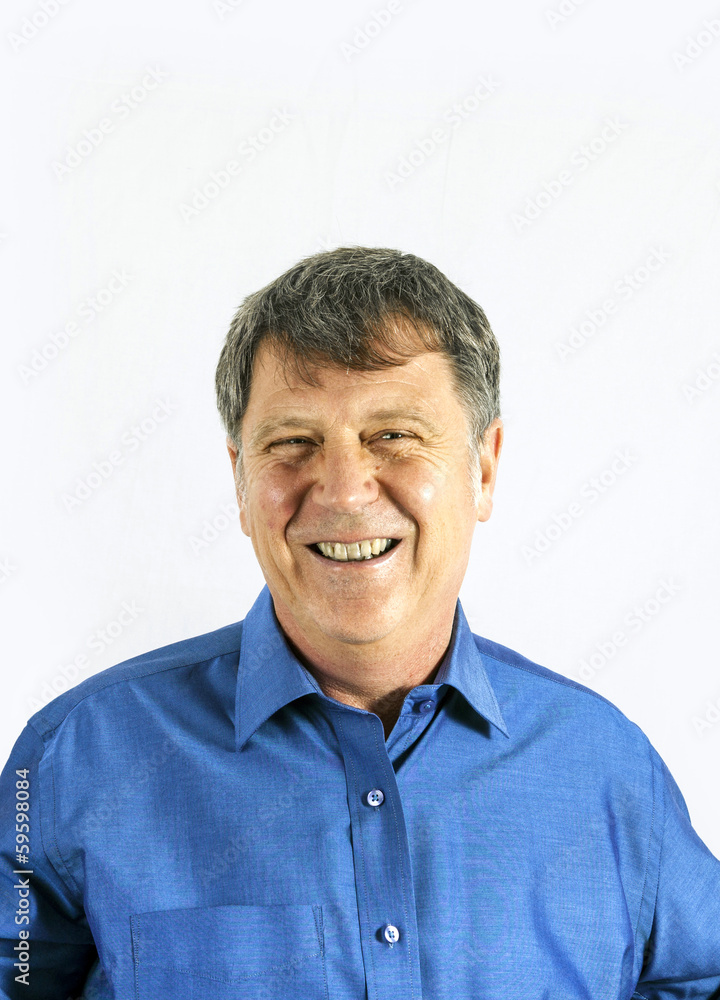 Portrait of a confident senior man standing on white background Portrait of a confident senior man standing on white background