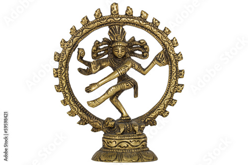 Shiva Nataraja, isolated on white background