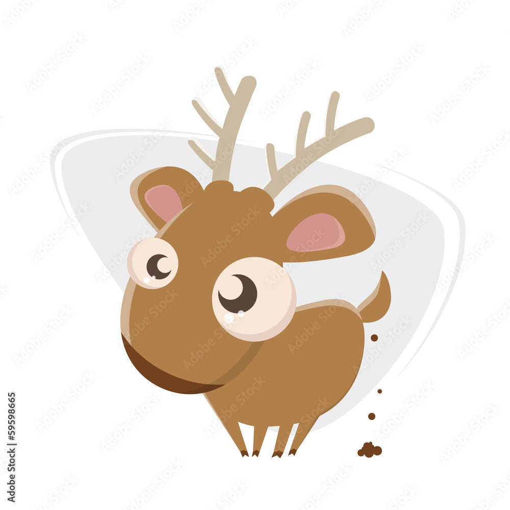 rentier weihnachten lustig Stock Vector | Adobe Stock