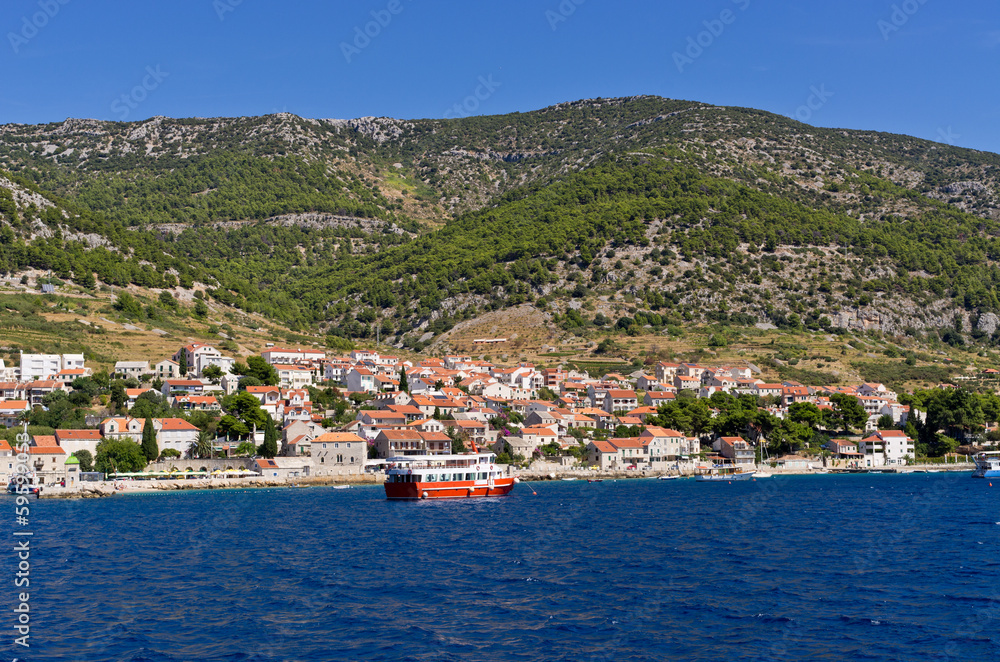 Bol town on Brac island, Croatia