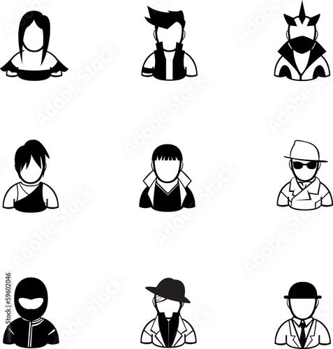 silhouette of people icon created in vector format