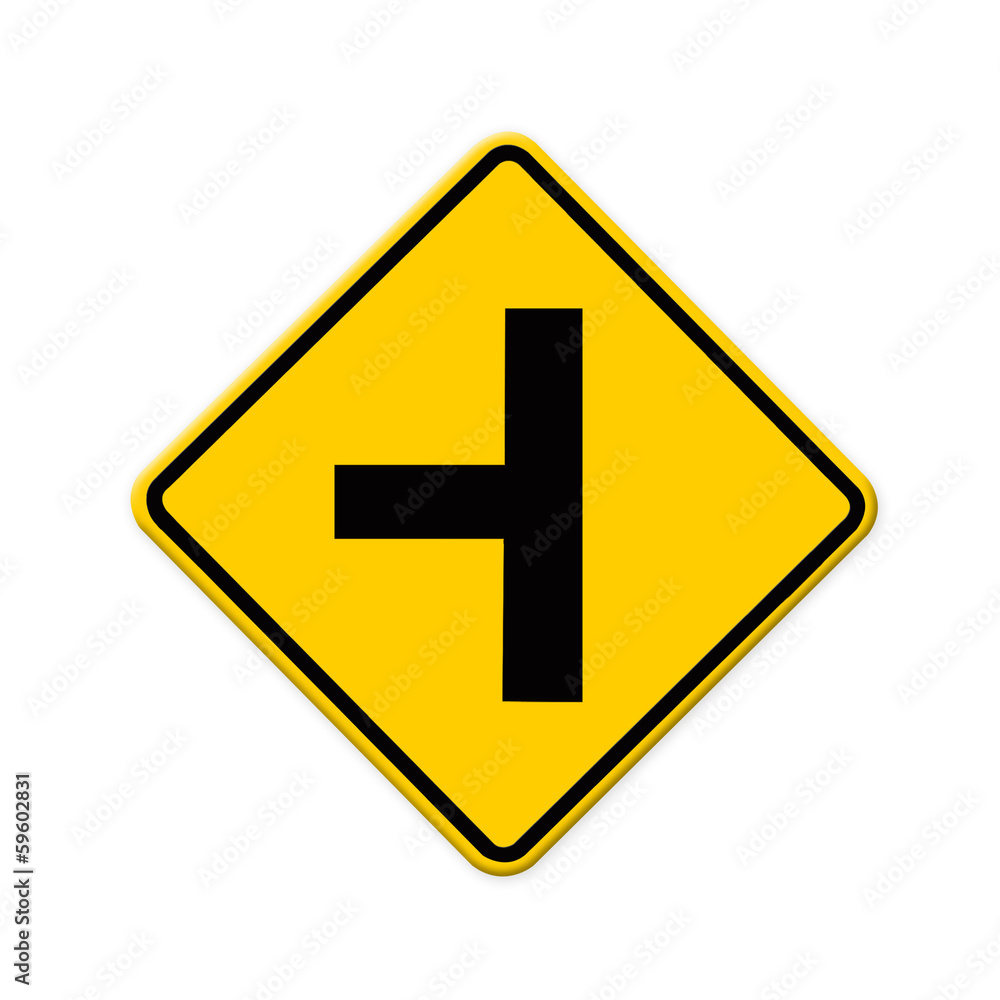 three intersection sign three intersection sign