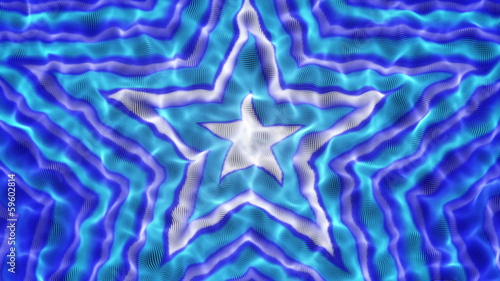 Blue Star Form Background Loop