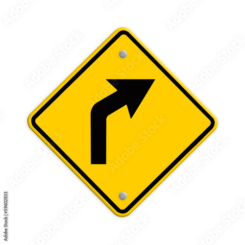 sign of road curved ahead . Part of a series. Free Download sign of road curved ahead . Part of a series. - GFXLoad
