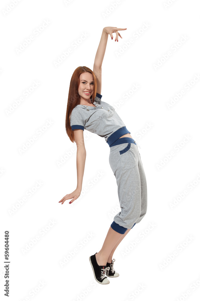 Dancing woman in  sportswea