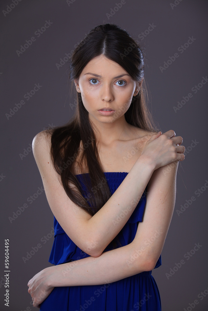 Fashion girl. Beautiful makeup. Fashion girl. Beautiful makeup.