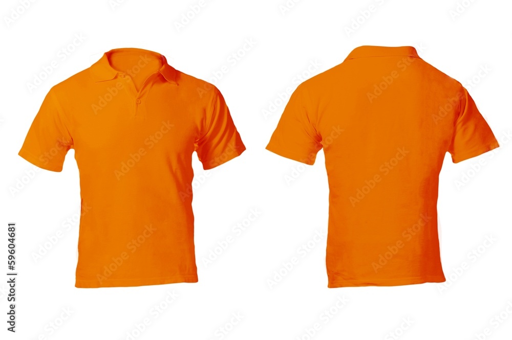 Men s Blank Orange Polo Shirt Template Stock Photo Adobe Stock