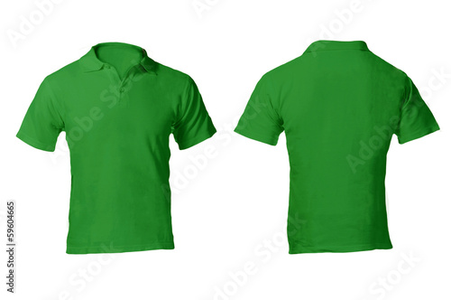 Men's Blank Green Polo Shirt Template
