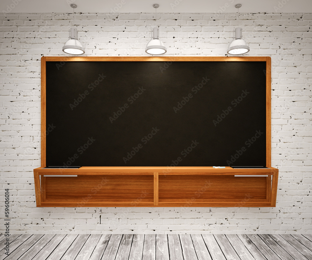 Fotografija Blank Black School Chalk Board
