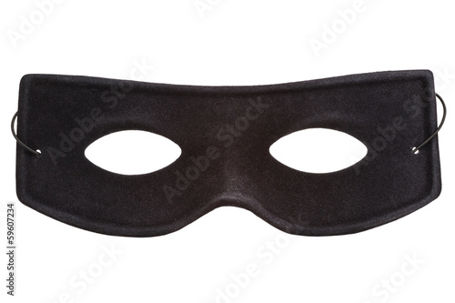Photos Black masquerade mask isolated on white background