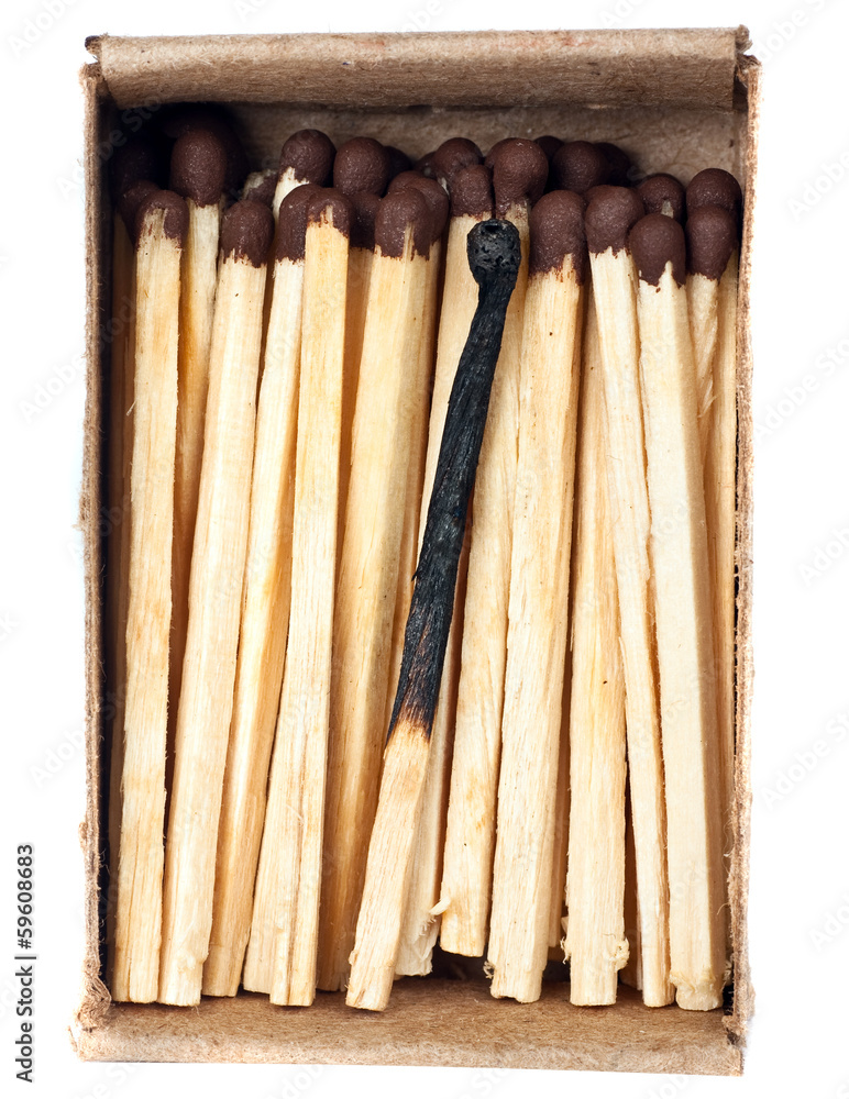 burnt match and a whole match burnt match and a whole match