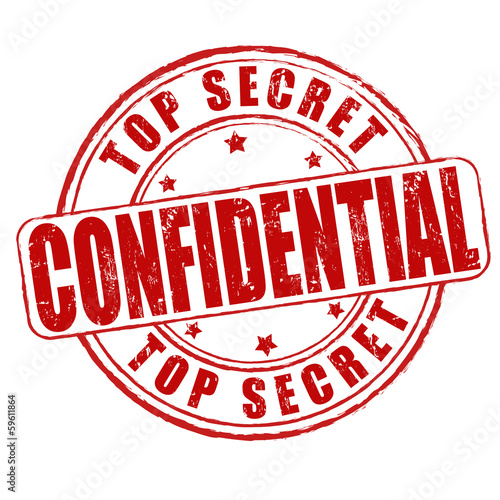 Top secret, confidential stamp