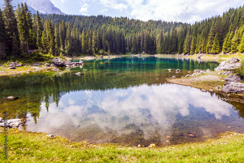 lake in Dolomites.