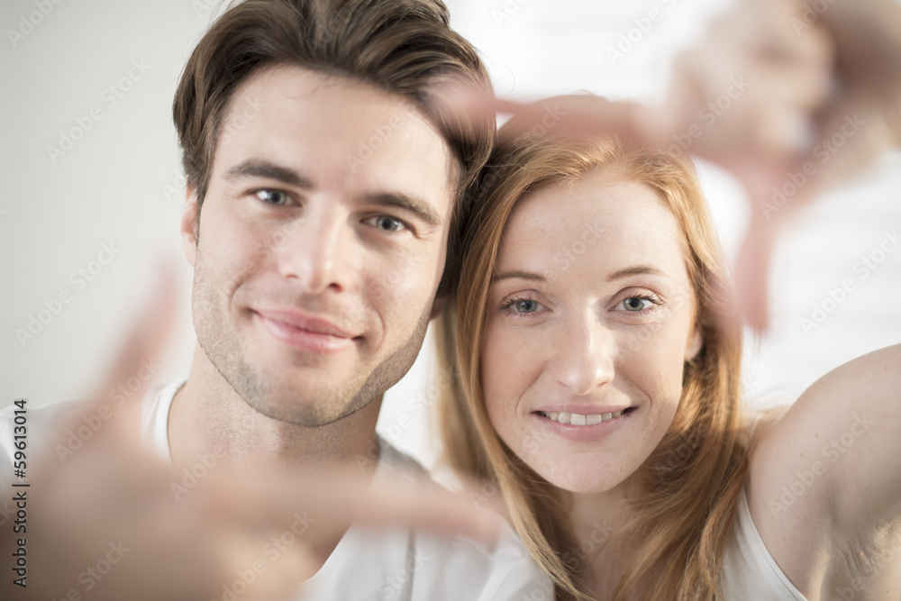 smiling couple close-up smiling couple close-up