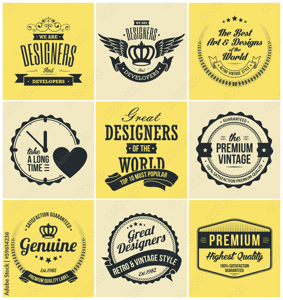 Obraz premium Retro Vintage Badges and Labels