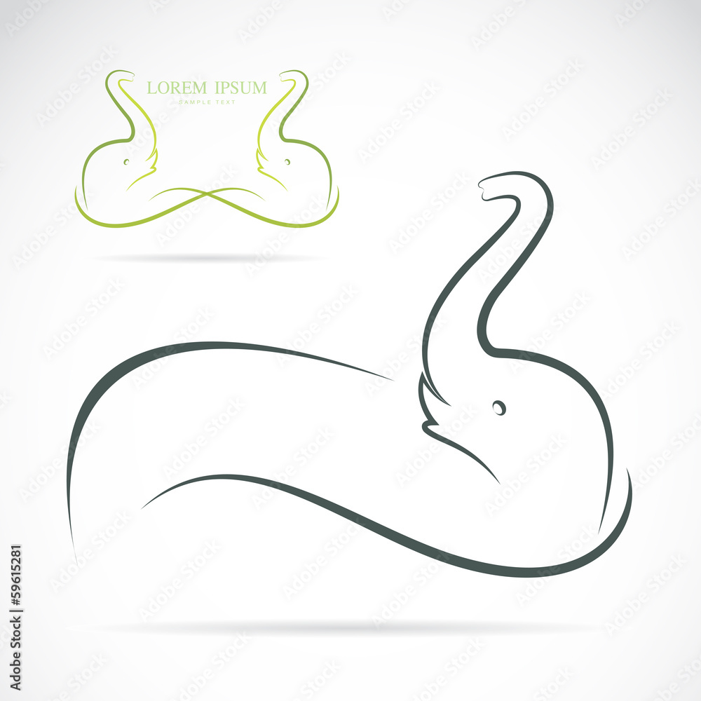 Vector image of an elephant Vector image of an elephant