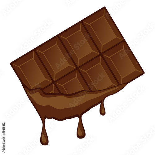 Flowing chocolate drops.