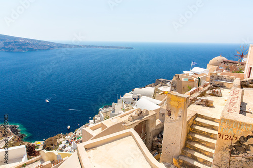 View of Fira town - Santorini island,Crete,Greece.