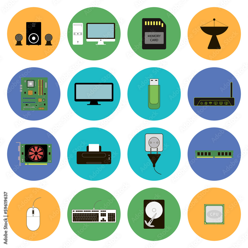 Icons computer hardware Icons computer hardware