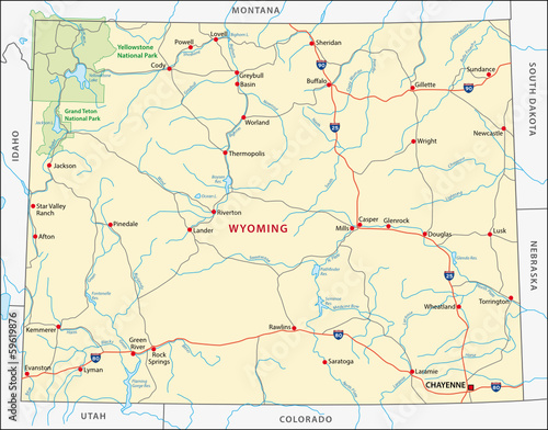 wyoming map
