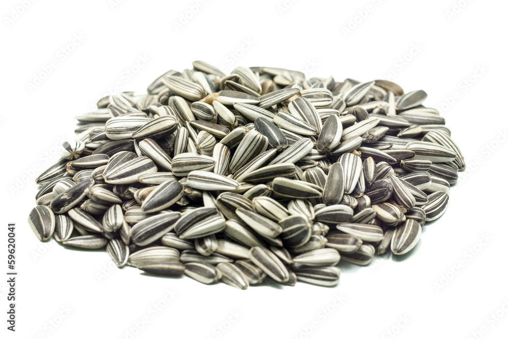 sunflower seeds isolated on white background sunflower seeds isolated on white background