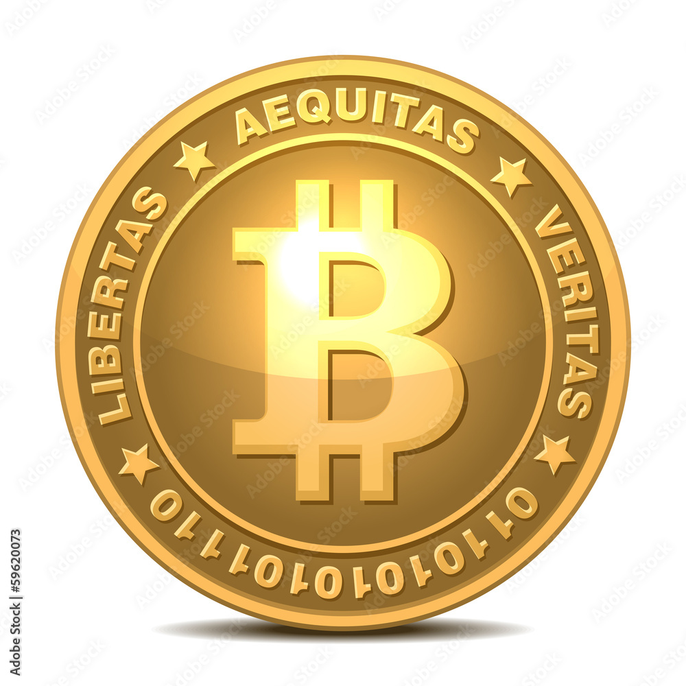 Bitcoins isolated on white Bitcoins isolated on white