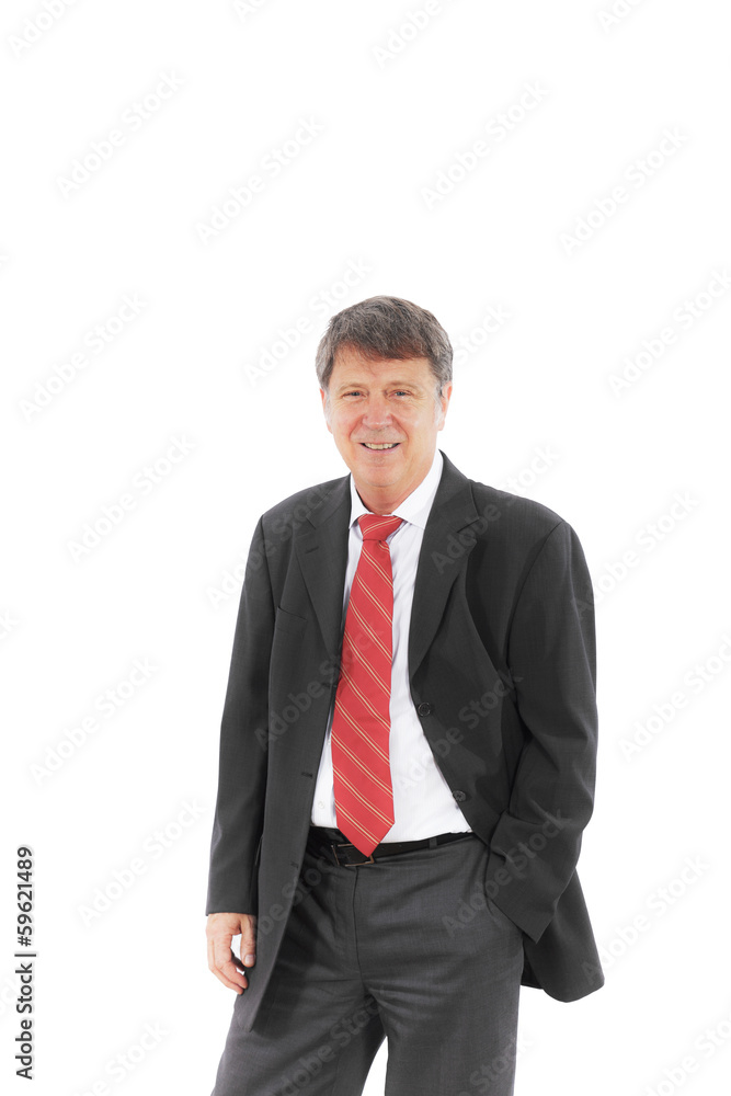smart succesful business man with red tie and black suit smart succesful business man with red tie and black suit